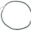 Gemshine - Damen - Halskette - Vergoldet - Smaragd - Grün - Perle - Weiß - 45 cm